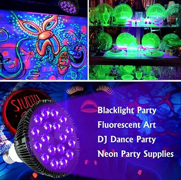 E26/27 18/54W UV Spectrum PAR38 LED Grow Light Bar lights Stage Disco Lights