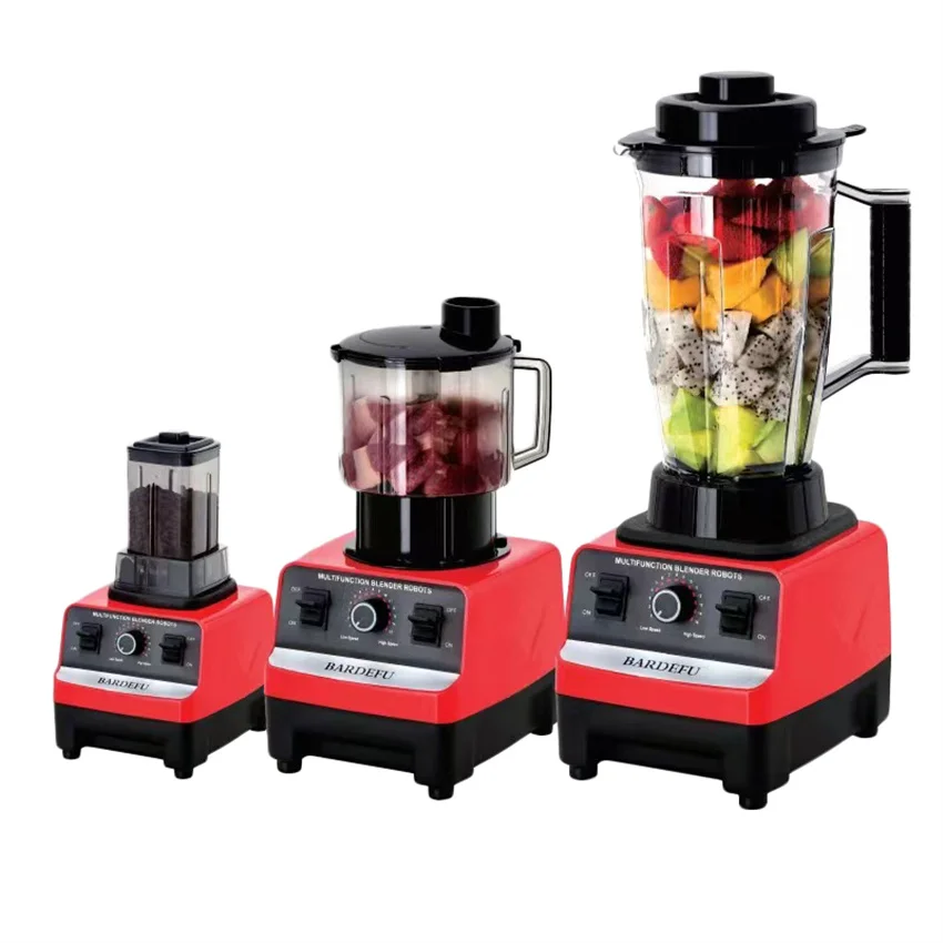 2024 New Products 3 In 1 Silver  Blender 2.5L 3L 9500W Stainless Steel Meat Grinder Fruit Juice Smoothie Blenders and Juicers
