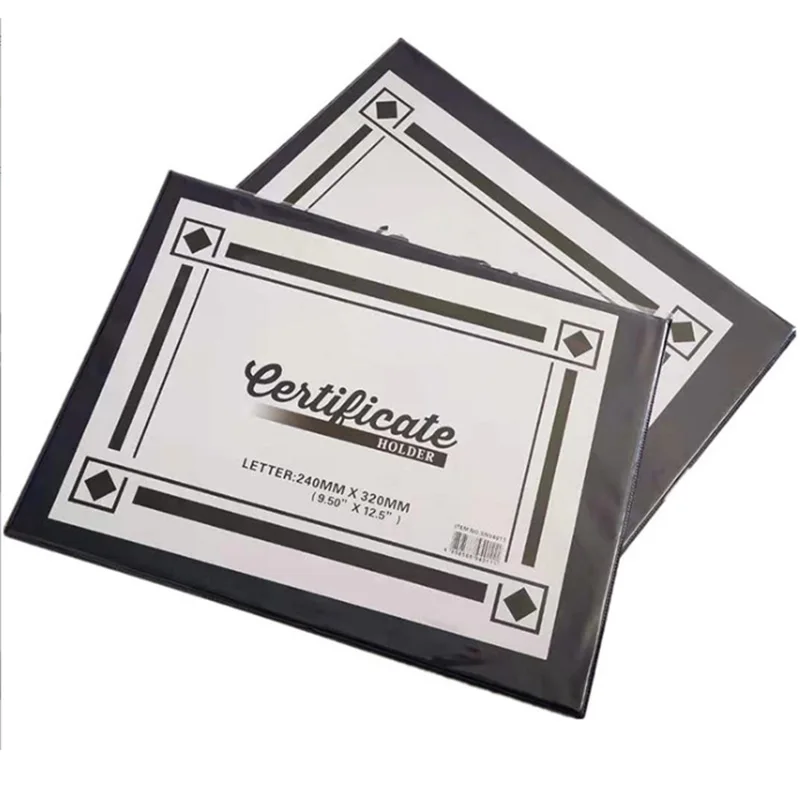Customized PVC Manila Certificate Holder for Diploma