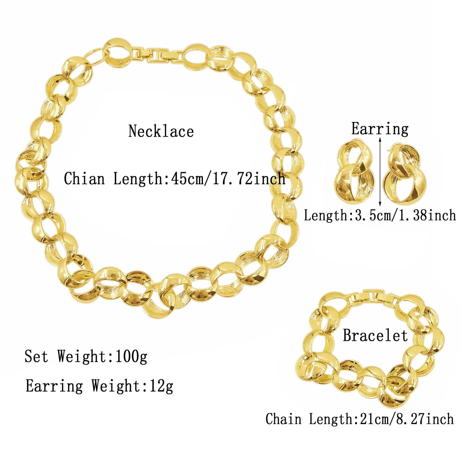 Zhuerrui Hot Selling Gold Jewelry Sets Cheap Plate Necklace Bracelet Jewelry Set Simple Bridal Pendant Accessories HV21093033