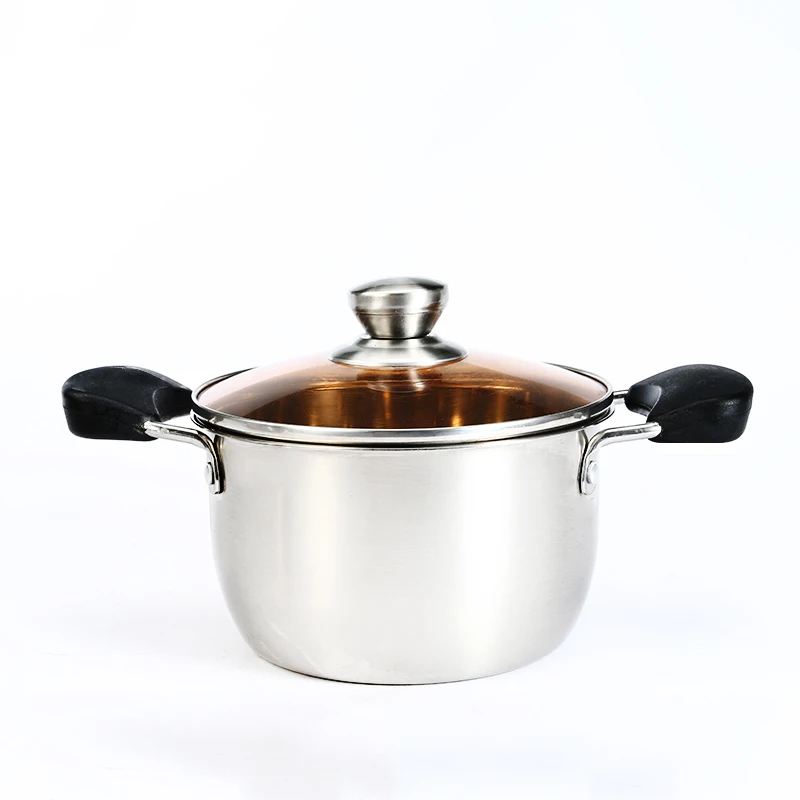 Kitchen die cast casserole cookware set stainless steel insulated hot pot with glass lid