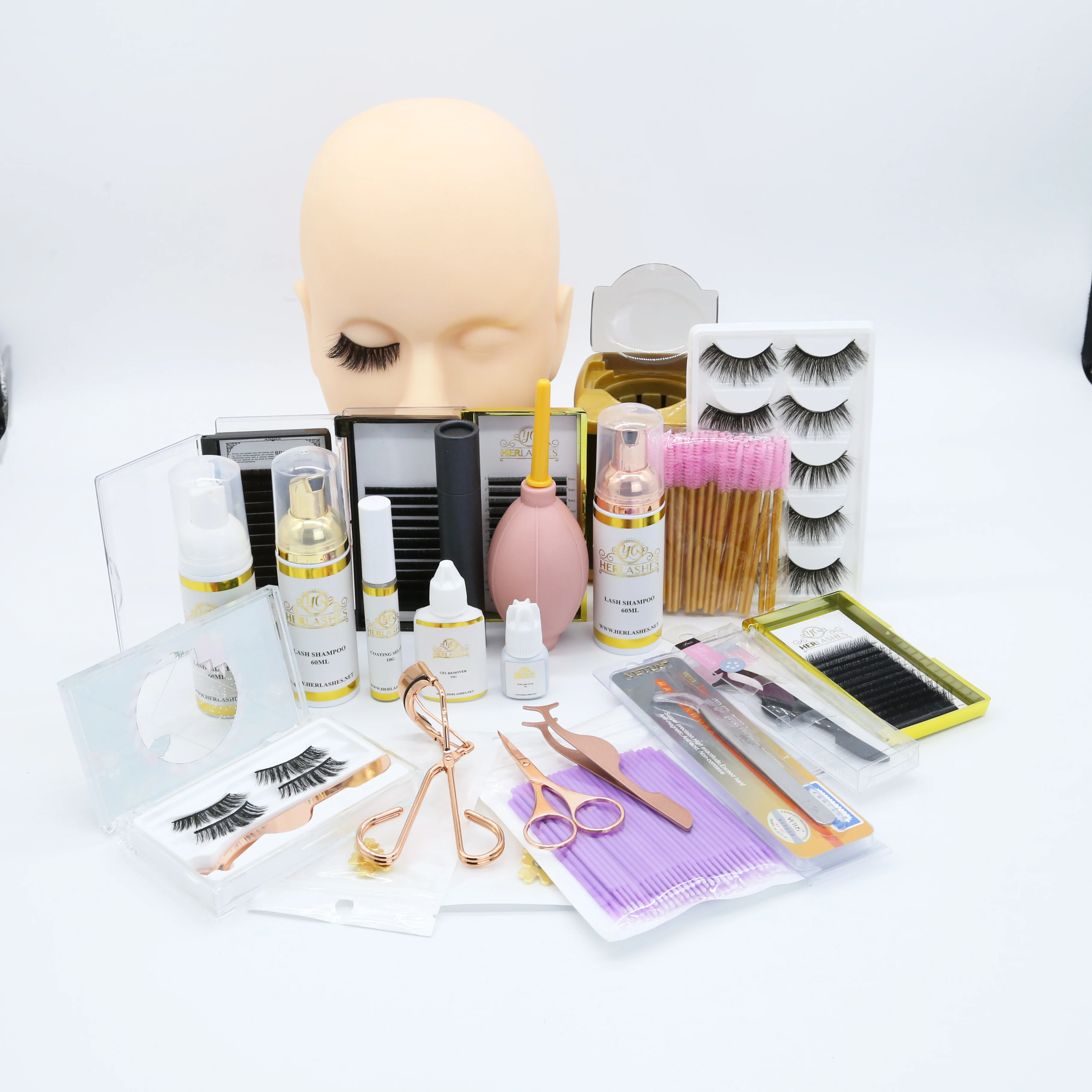wholesale private label new starter learner self eyelash extension kit
