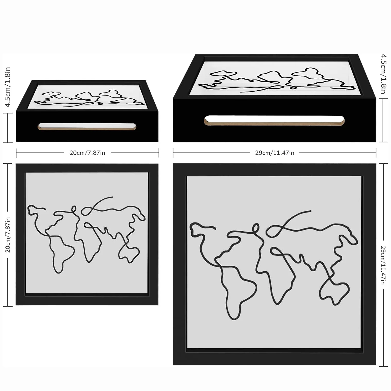 Travel Shadow  Photo Frame Postcard Map Ticket Collection Holder Travel Adventure Archive Shadow Box With Slot On Top in china