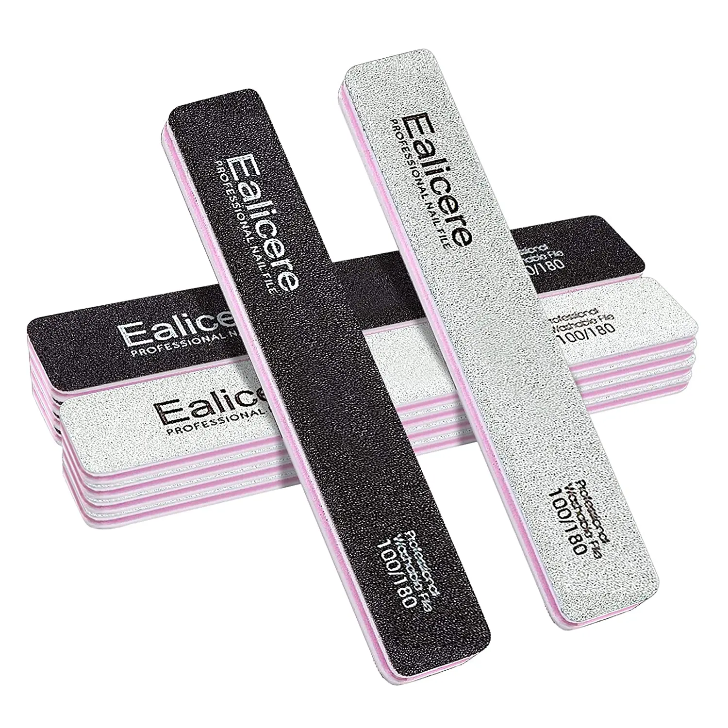 
Professional custom square shaped crystal nail files 80 100 120 150 180 240 white black square shape gel nail tip nail file 