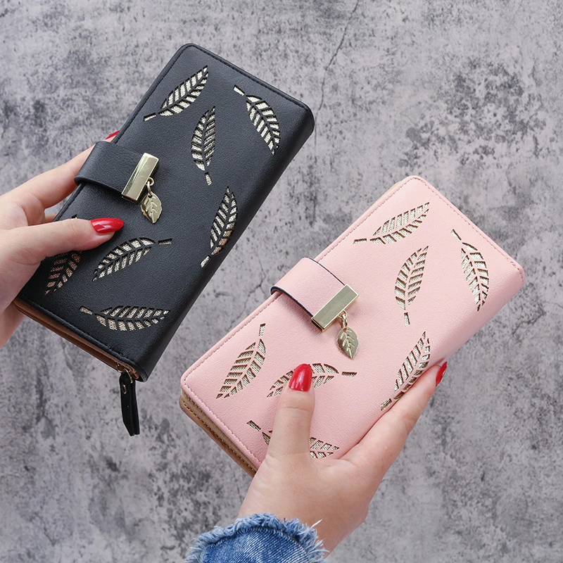GS447 Wholesale Fashion Ladies Card Holder Leather Large Capacity Long Woman Wallets