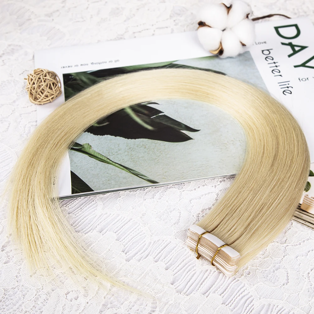 Leshine Customized New Arrival Double Drawn Tape Hair Extensions Invisible Tape in Human Hair Extension 