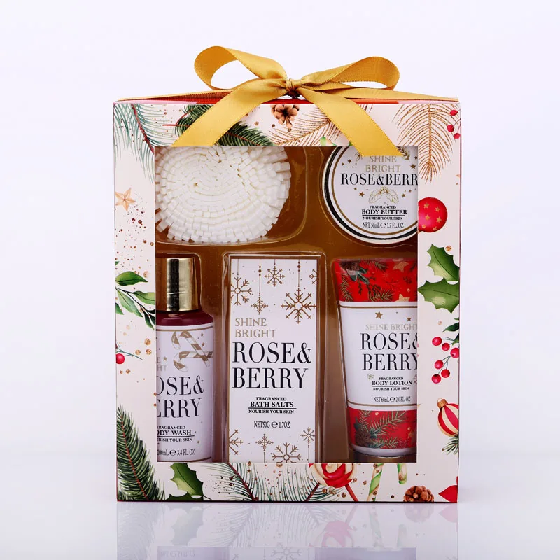 2023 new arrivals christmas design natural beautiful body face spa gift travel bath set