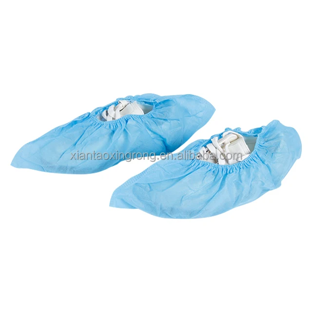 Surgical pe shoes cover water proof polyethylene disposable cpe shoe covers plastic non slip pp