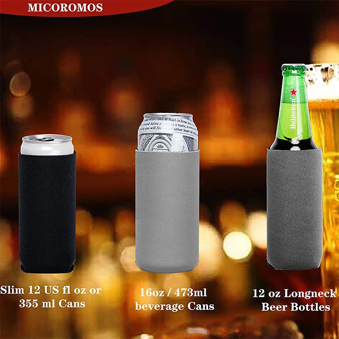 Custom Collapsible Neoprene Wedding Koozy Soda Cover Cooler Personalized Sublimation Can Sleeves Colorful Beer Cooler Koozys