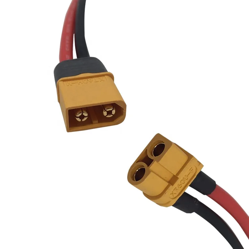 Custom XT60 female car wiring harness 2 hole butt plug cable connector wire for car parts