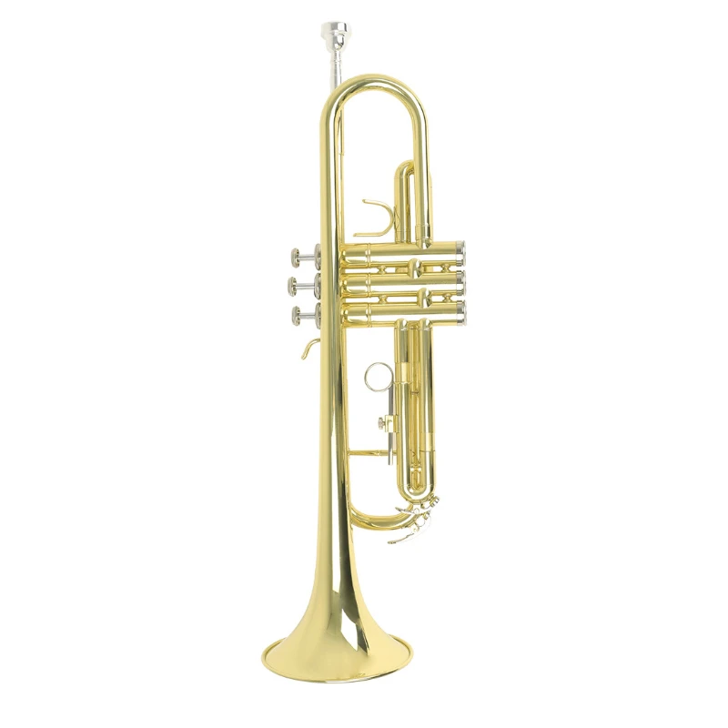 Brass Western instruments Trumpet brass pipe body The school band professionally plays trumpet in B flat