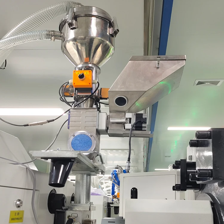 Industrial PLC controller masterbatch plastic double volumetric doser plastic granules color mixer machine