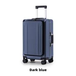 2022 Fashion Expandable Smart Suitcase Aluminum Metal Suitcase Reinforced Interior Ali baba Travels Dual-Way Zipper Quality