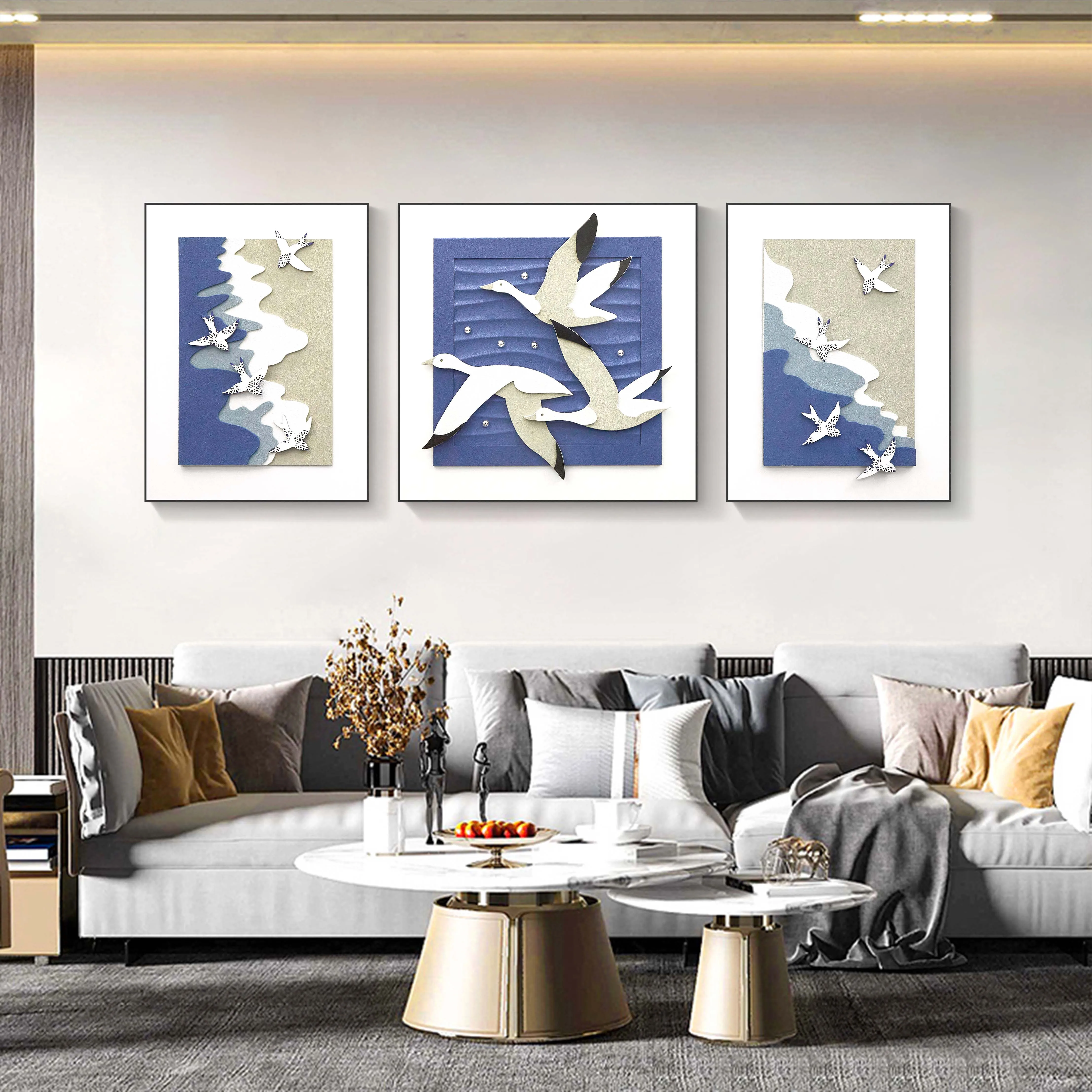 seagull decorative painting living room abstract painting modern painting wall decor for hotel office