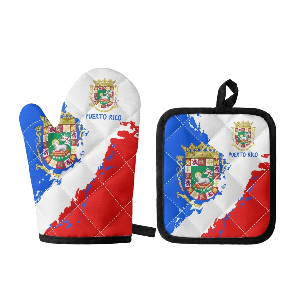 Hands Protective Baking Kitchen Custom Heat Insulating Print On Demand Puerto Rico Wholesale Oven Mitts Snd Pot Holder Sets