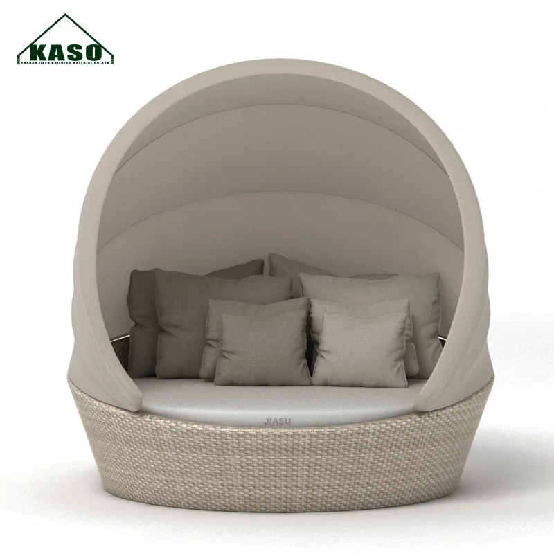 Luxury Aluminum Sunbed Pool Patio Cabana Hotel Seaside Rattan Lounge Chair Teak Sun Bed Sea Beach Daybed