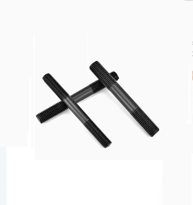 8.8 Grade Carbon Steel Trailer Wheel Double Threaded Stud Bolt M5 M8 Stud Black Zinc Threaded rod double end bolts