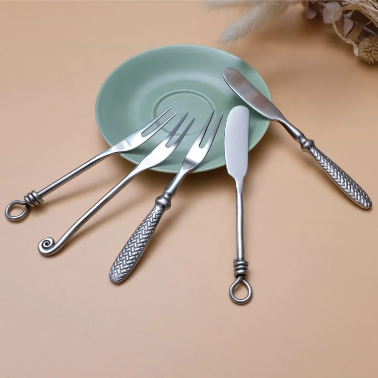stainless steel 304 cutlery set cheese dessert butter knife fruit fork Jam spreader