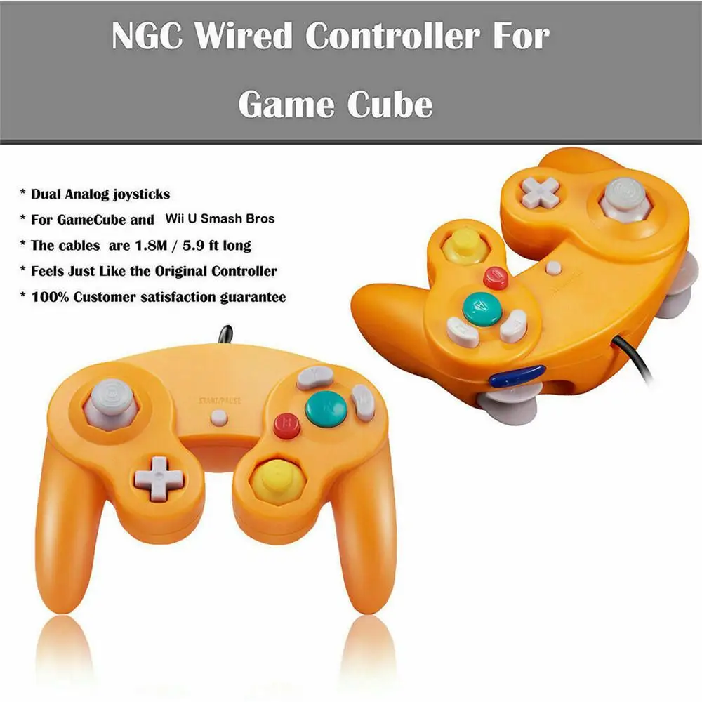 For Gamecube Controller USB Wired Handheld Joystick Compatible Nintend For NGC GC Controle For Computer PC Gamepad Accessory