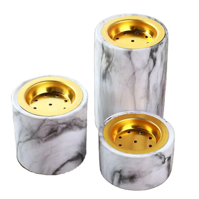 Ywbeyond Wholesale New Ceramic Incense Burner Elegant Fashion Middle East Marble pattern Bakhoor Mabkhara Incense Burner Holder