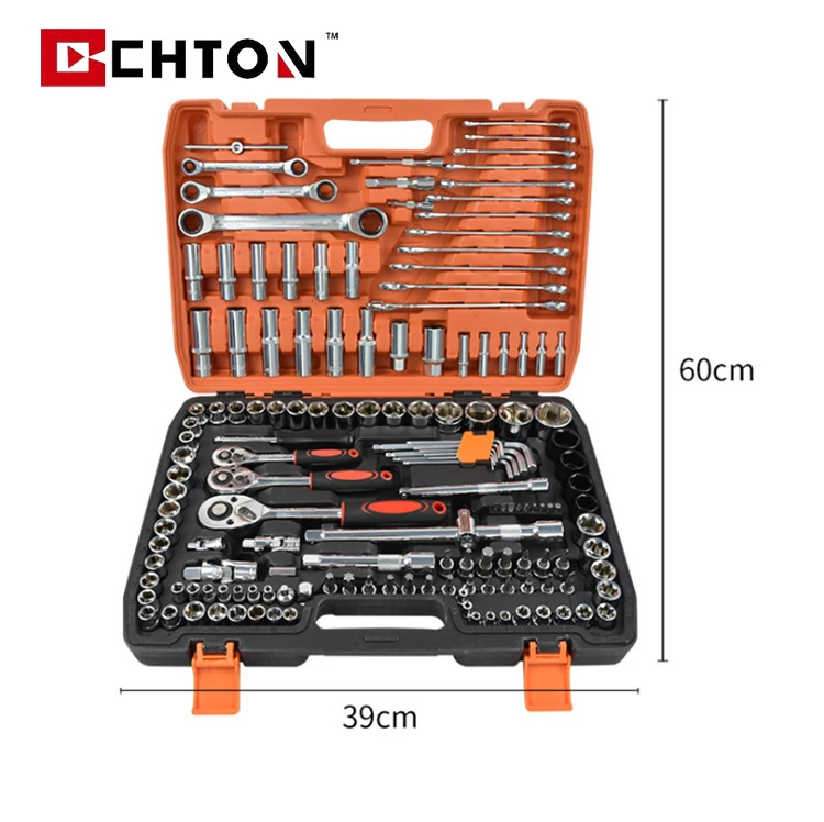 151 Pcs Car Repair Combination Wrench Tools Box Chrome Vanadium Socket Wrench Hand Tool Set Case Kit