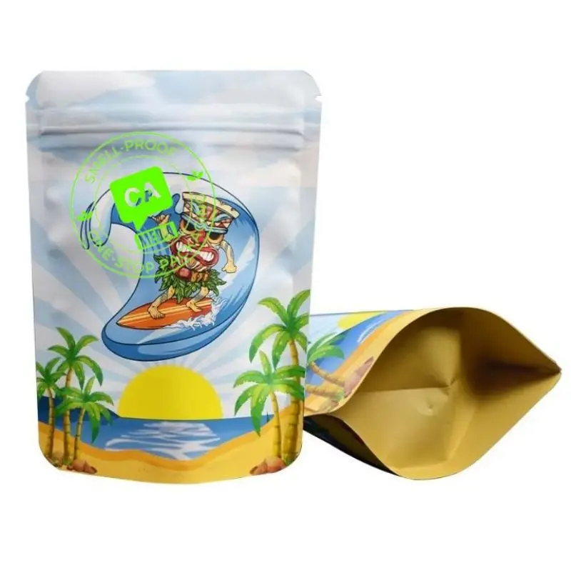 New Product Kush Packaging Gummy Edibles Tobacco Pouch Mylar Cookie Bags 3.5
