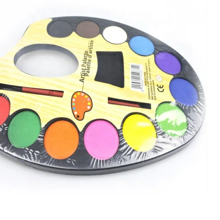 12 color watercolor sheet-solid,non-toxic,Factory Direct