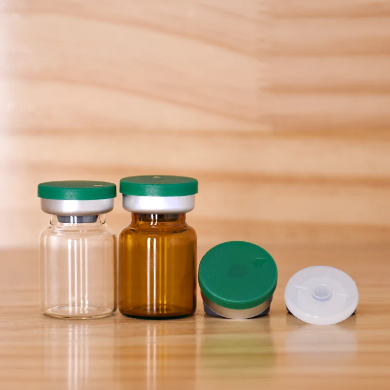 10ml UV Blue Gold Silver Green Purple Injection Glass Vial Glass Bottle Glass Containers with Plastic-Aluminum Cap