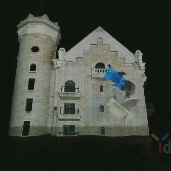 Big size 50*30m 3d hologram interactive projector system for advertising display show