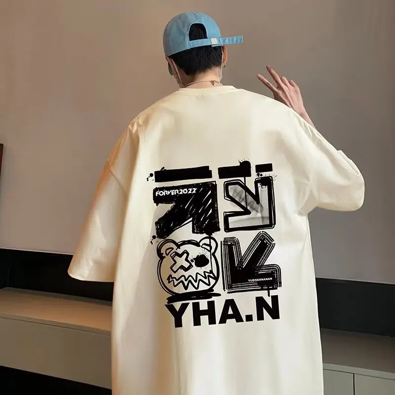 Wholesale Custom mens oversize T-shirt Print logo 100% cotton plus size tee shirt big and tall t-shirts loose fit t shirt