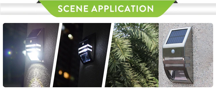 Waterproof garden decorative pack lighting led motion sensor outdoor solar security wall light