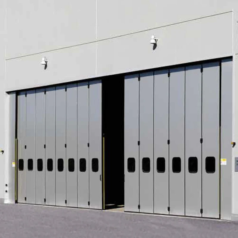 Automatic Manual Multi Leaf Push-pull Double Folding Door Hangar Industrial Sliding Door