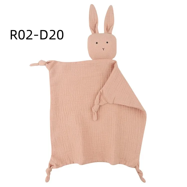 Муслиновое полотенце одеяла для детей одеяло душа набитый кролик успокаивающее детское животное Лидер продаж 100% хлопок 50 шт.