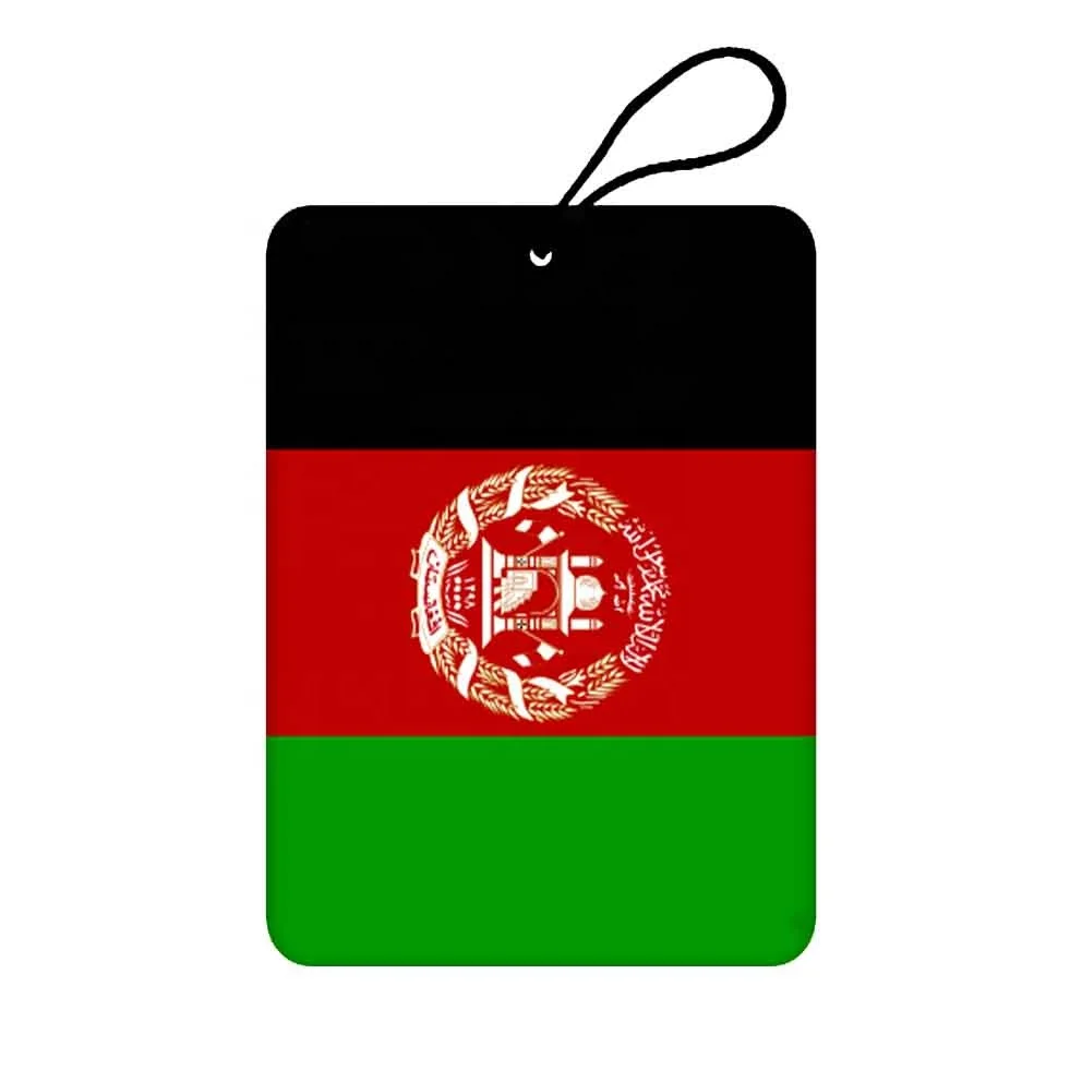 Afghanistan high Quality country flag Car Air Freshener Lasting Long Fragrance Paper Card Car Perfume