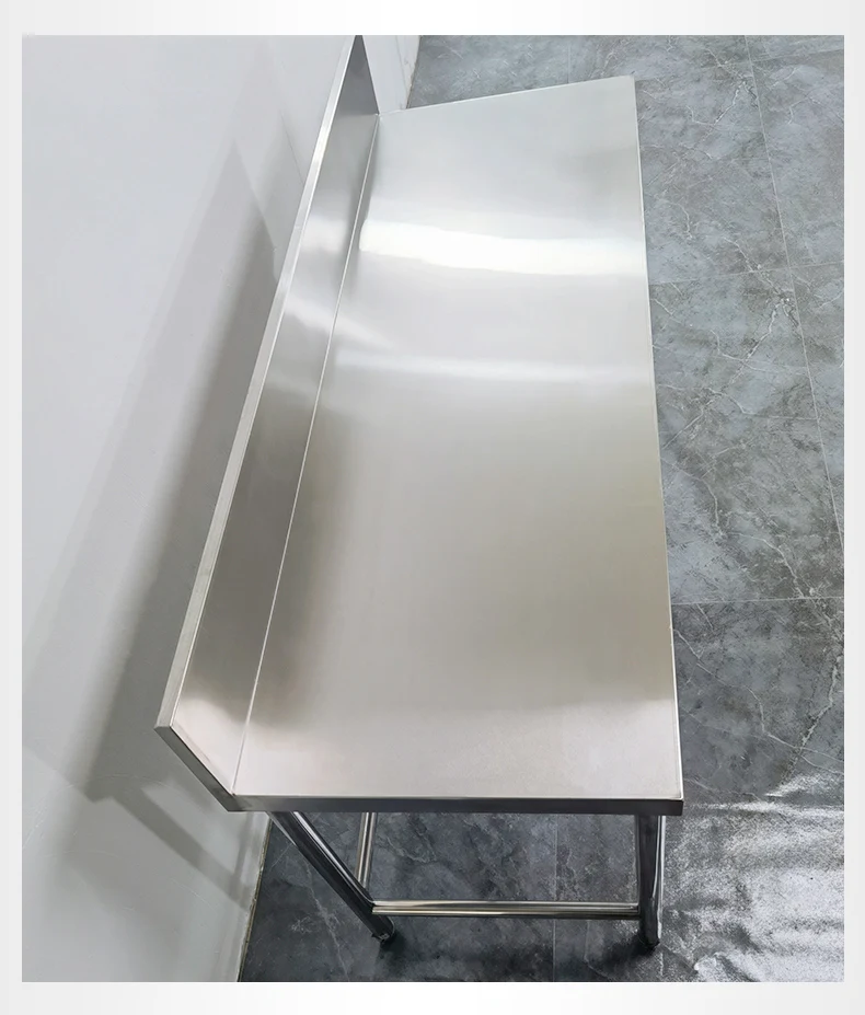 1.8M Work table Stainless steel double-layer custom countertop