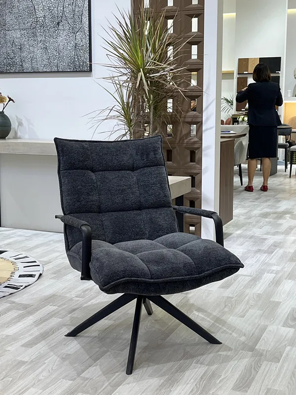 Fabric Revolving Leisure armrests Chair Comfortable for Dining Bedroom Hotel Apartment Gym Villa Workshop Staircase Outdoor Use