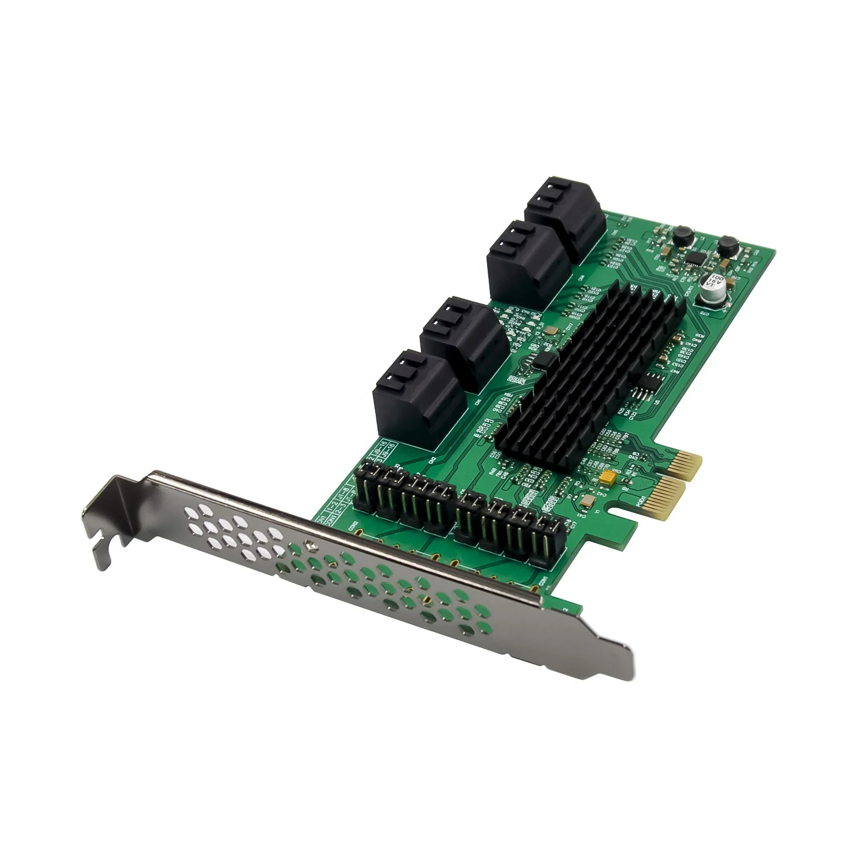 Плата расширения PCIe Marvell88SE9215 + JMB575 8-Port SATA 6 Гбит/с