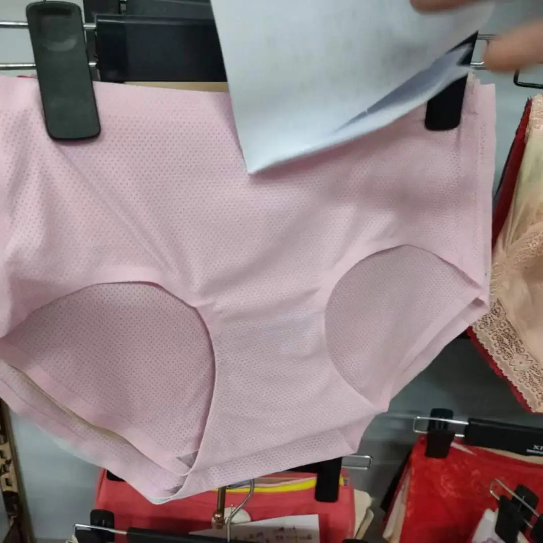 low price Ladies underwear cheap sexy seamless low rise one-piece ice silk panties