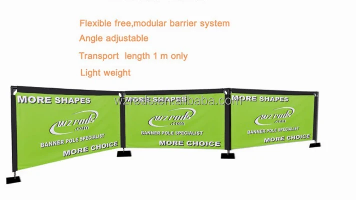 Weihai WZRODS Portable Adjustable Cafe Barrier Outdoor Banner Stand Frame Door Pole For Advertising/Sale Trade Show