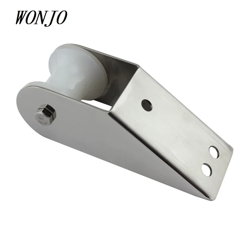 Reliable and Cheap marine hardware high polished boat parts anchor bow roller with rubber base for yacht