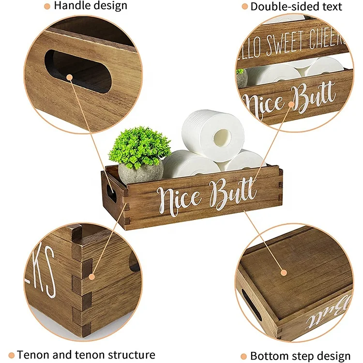 Farmhouse Bathroom Decor Nice Butt Bathroom Decor Box Hello Sweet Cheeks Powder Room Decor Toilet Paper Storage