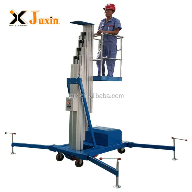 4-14m Single Mast Electric Aerial Aluminum Man Lift Single Person Elevator electric man lift