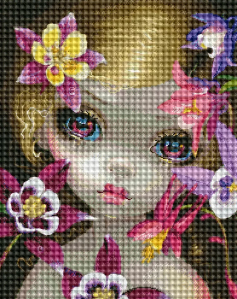 High End Short Lint Canvas Resin Square Drill 5D DIY Diamond Painting Art Kits With Rich Resin AB Colors