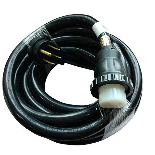 50 Amp Heavy Duty  Temp Power Generator Shore Power Extension Cord Adapter with Twist Lock