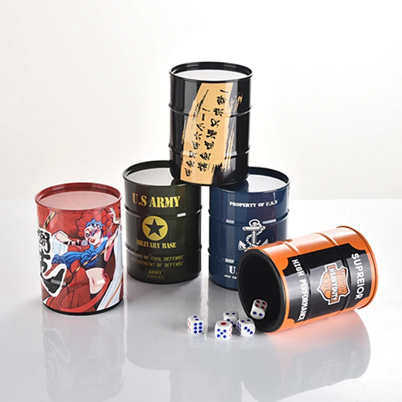 Creative Oil Barrel Custom dice Cup Household Commercial Dice Dice Cup Set