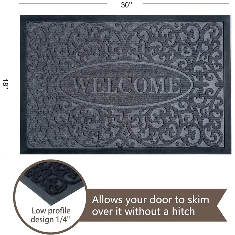 Custom Extra Durable Rubber Door Mat Non-Slip Floor Mats Luxurious comfortable welcome mats for front door