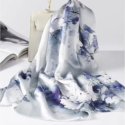 Wholesale Custom 100% Pure Silk Scarf Custom Silk Scarf Silk Scarves Luxury Custom Printing logo Lady 90*90cm Large square