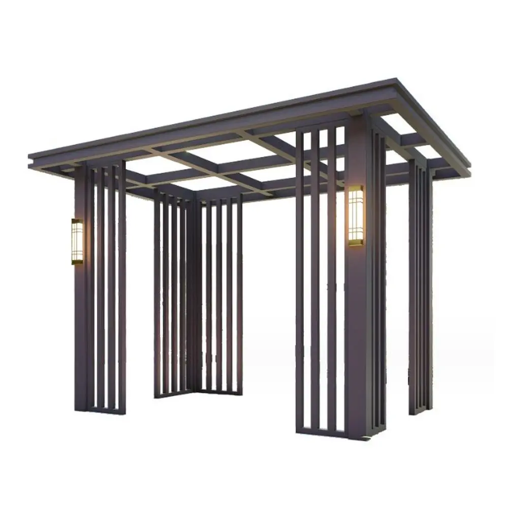 Optima Aluminum Louver Wayside Pavilion Louver Pergola Aluminum Rot Proof Aluminum Pergola with Sliding Glass