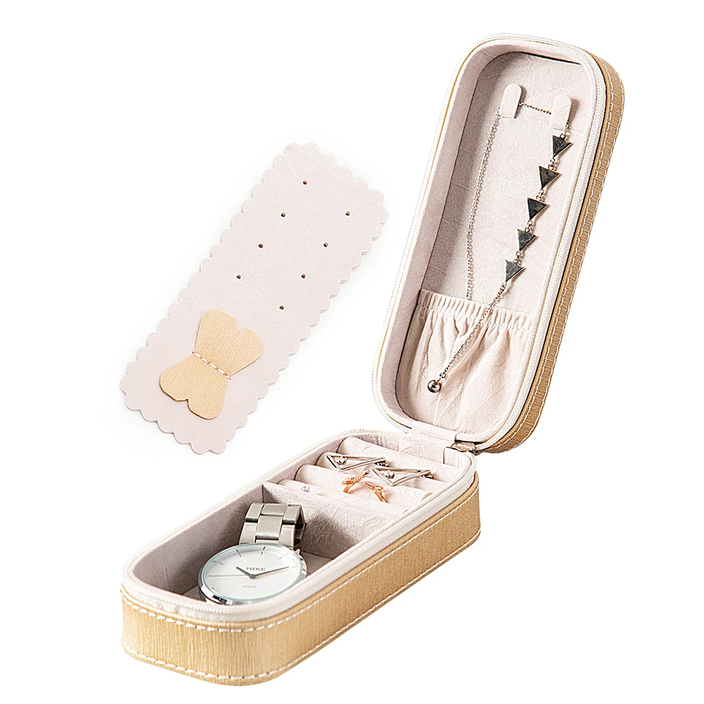 Mini Jewelry Travel Case Small Travel Portable Display Storage Box Mini Storage Organizer for Rings Earrings Necklaces Gifts