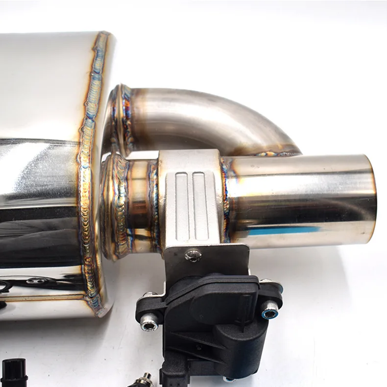 Audi VW Exhaust Pipe Modification Stainless Steel Car Sound Valve Drum Electronic Controller Blast Road Races Muffler Sound Wave